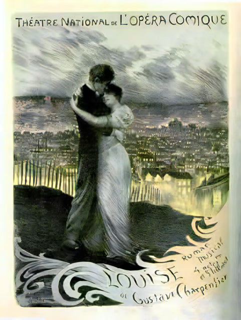 Romantic 'Louise' Opera Comique Art Nouveau Poster – Museum-Quality Matte Paper Print in Your Choice of Sizes