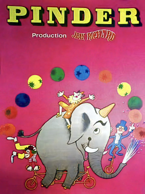 Vintage Circus Fun Matte Paper Poster - Whimsical Elephant Parade Art Print