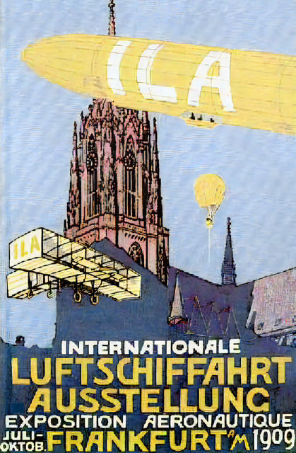 Vintage Aviation Fair Poster from Frankfurt, 1909 – Museum-Quality Matte Paper Poster