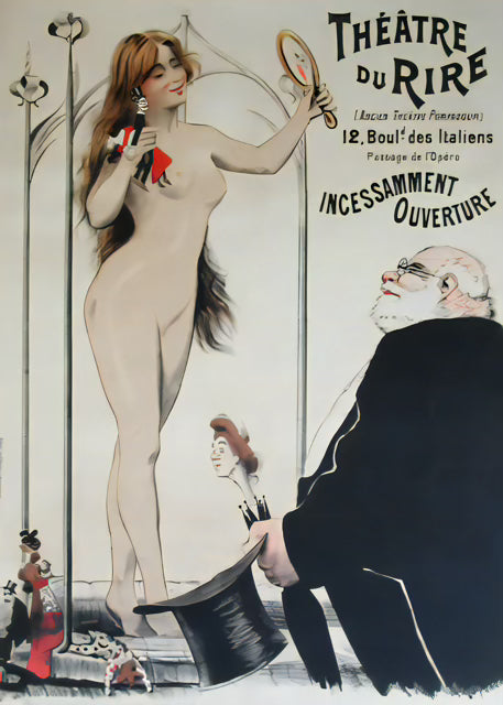 Vintage French Burlesque Theatre Art Print Poster - Museum-Quality Matte Paper